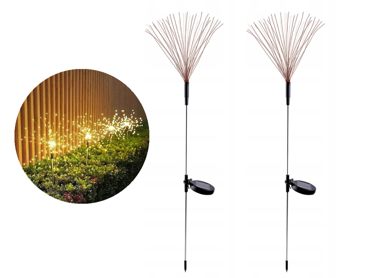 2x słupek solarny LED